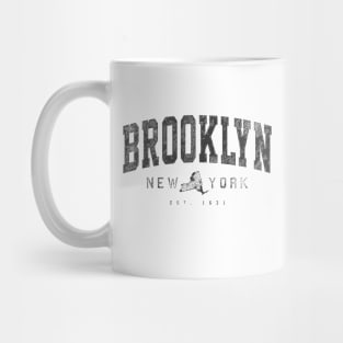 Brooklyn NY Arched Distressed Retro Print Mug